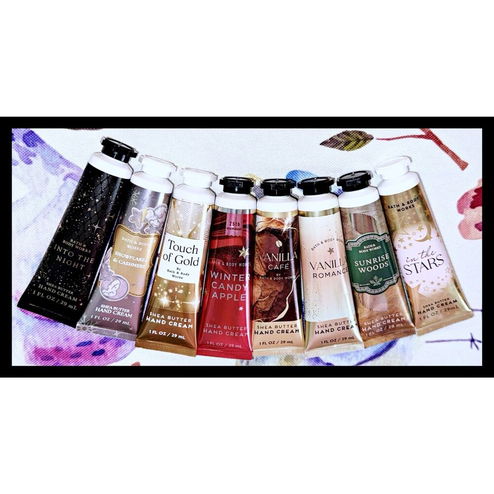 Bath & Body Works Variety Mixed Lot 1 fl oz Shea Butter Hand Cream 8 pcs Vanilla